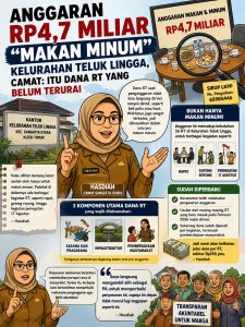 Anggaran Rp4,7 Miliar “Makan Minum” Teluk Lingga Jadi Sorotan, Camat: Itu Gabungan Dana RT